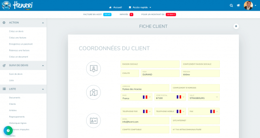 Importez vos clients dans Henrri